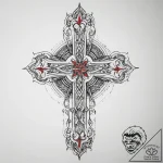 Tattoo sketch sacred representation, ink illu… – tattoo sketch (№1760236865_0, 12.10.2025 02:41) — tattoovalue.net