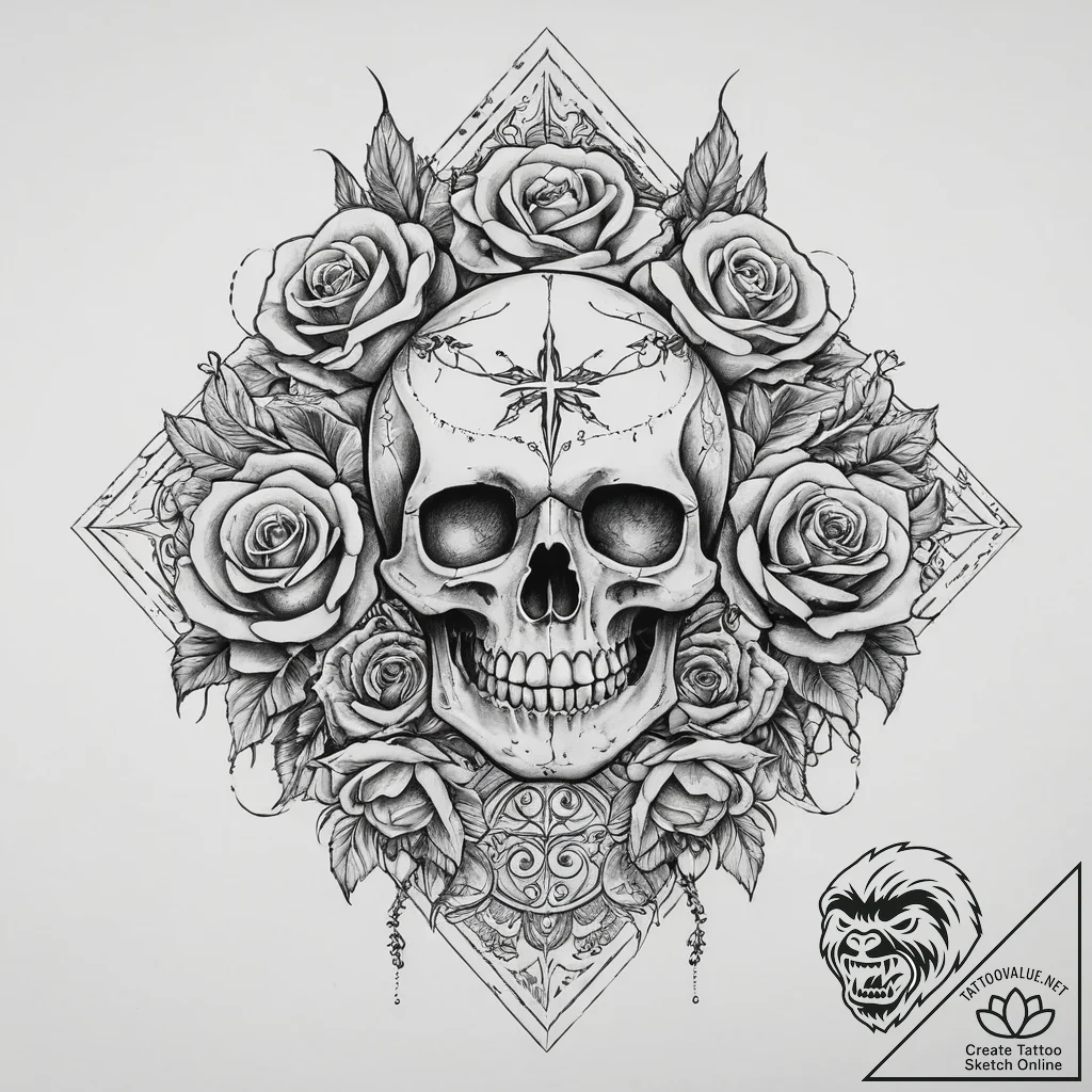 Tattoo sketch cosmic essence, tattoo drawing... - tattoo sketch (№1760238635_0, 12.10.2025 03:10) — tattoovalue.net