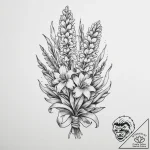 Tattoo sketch hyacinth bouquet, tattoo line a… – tattoo sketch (№1760239101_0, 12.10.2025 03:18) — tattoovalue.net
