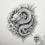 Tattoo sketch cosmic being, ink illustration… – tattoo sketch (№1760242585_0, 12.10.2025 04:16) — tattoovalue.net