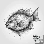 Tattoo sketch crappie, concept art for tattoo… – tattoo sketch (№1760242804_0, 12.10.2025 04:20) — tattoovalue.net