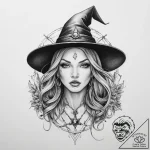 Tattoo sketch witch tattoo – tattoo sketch (№1760246941_0, 12.10.2025 05:29) — tattoovalue.net