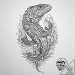 Tattoo sketch polynesian lizard, tattoo flash… – tattoo sketch (№1760247376_0, 12.10.2025 05:36) — tattoovalue.net