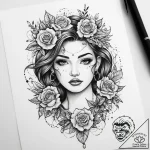 Tattoo sketch card making a birthday card – tattoo sketch (№1760248028_0, 12.10.2025 05:47) — tattoovalue.net