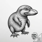 Tattoo sketch platypus, artistic tattoo sketc… – tattoo sketch (№1760248680_0, 12.10.2025 05:58) — tattoovalue.net