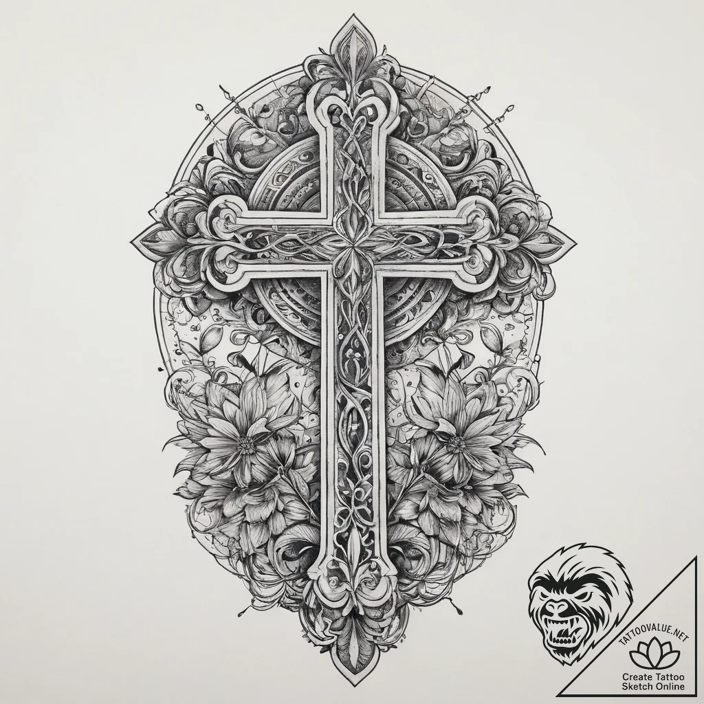 Tattoo sketch a symbolic object, tattoo sketc... - tattoo sketch (№1760249334_0, 12.10.2025 06:08) — tattoovalue.net