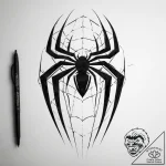 Tattoo sketch spider-man logo – tattoo sketch (№1760249768_0, 12.10.2025 06:16) — tattoovalue.net