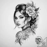 Tattoo sketch makeup art – tattoo sketch (№1760250636_0, 12.10.2025 06:30) — tattoovalue.net