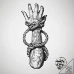 Tattoo sketch hands with a rope, ink illustra… – tattoo sketch (№1760251720_0, 12.10.2025 06:48) — tattoovalue.net