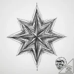 Tattoo sketch geometric star, ink illustratio… – tattoo sketch (№1760251939_0, 12.10.2025 06:52) — tattoovalue.net