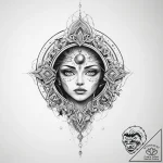 Tattoo sketch cosmic entity – tattoo sketch (№1760255432_0, 12.10.2025 07:50) — tattoovalue.net