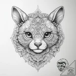 Tattoo sketch kawaii cute animal character – tattoo sketch (№1760256086_0, 12.10.2025 08:01) — tattoovalue.net