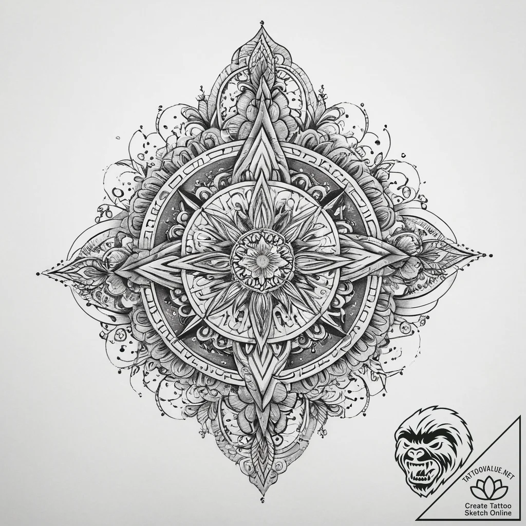 Tattoo sketch cosmic fable, tattoo sketch des... - tattoo sketch (№1760256303_0, 12.10.2025 08:05) — tattoovalue.net