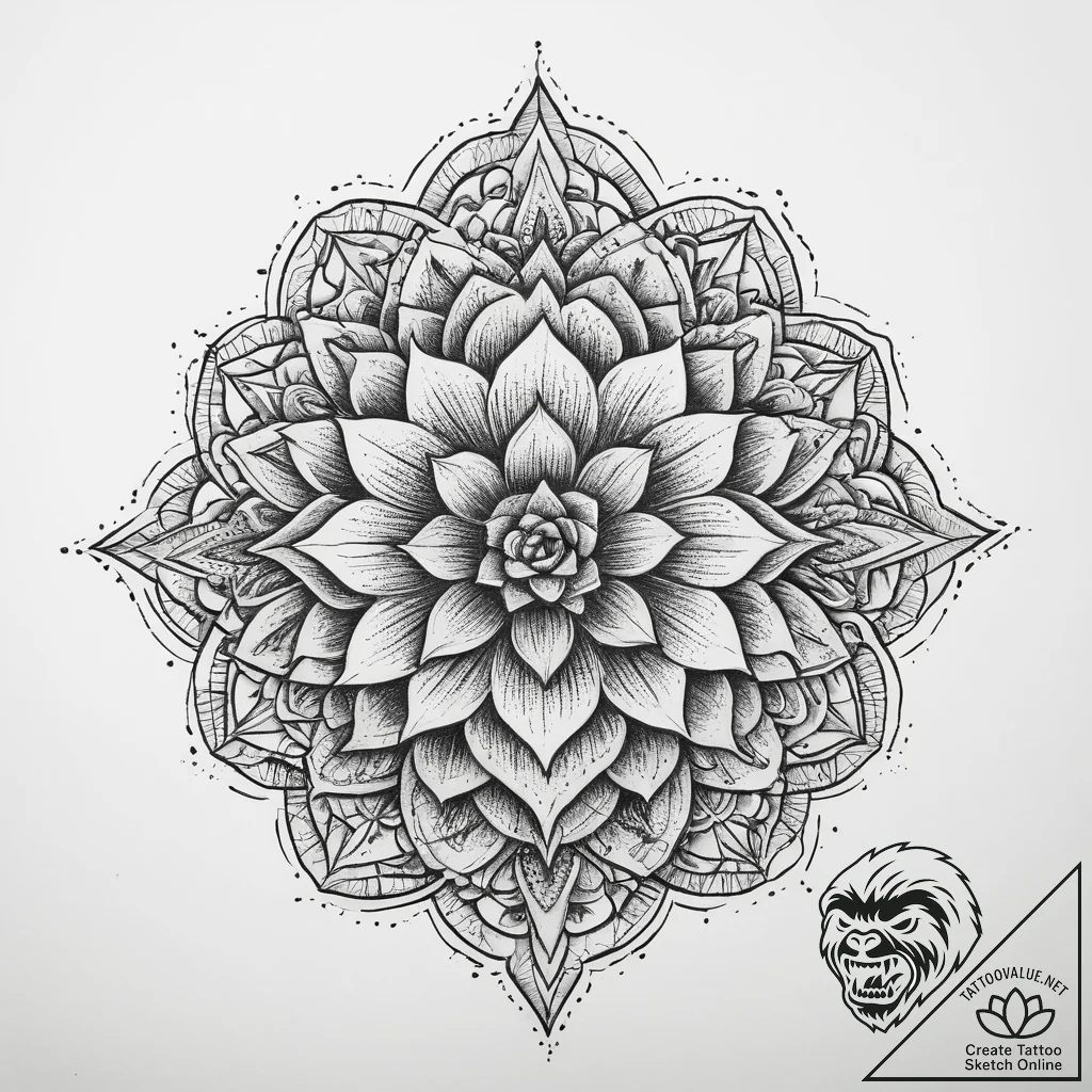 Tattoo sketch succulent, tattoo drawing outli... - tattoo sketch (№1760257833_0, 12.10.2025 08:30) — tattoovalue.net