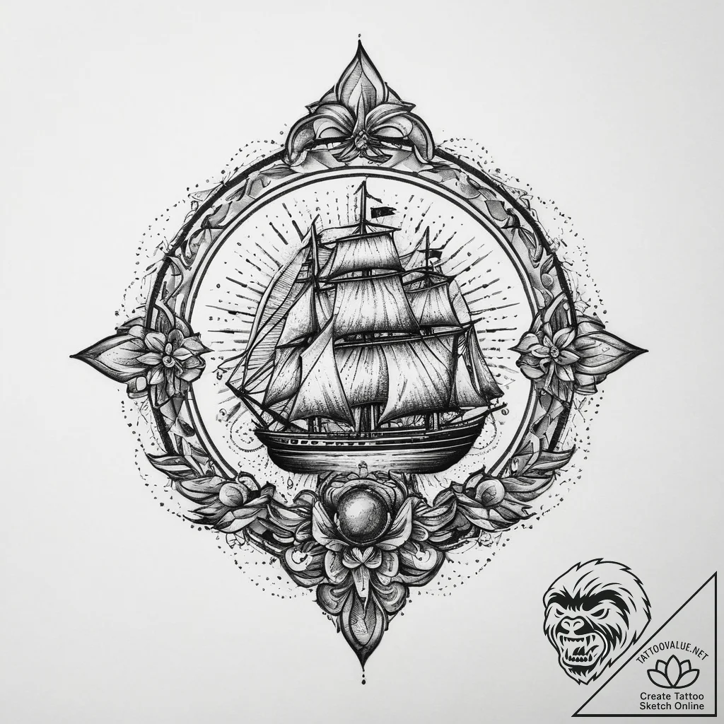 Tattoo sketch zen, concept art for tattoo, do... - tattoo sketch (№1760258921_0, 12.10.2025 08:48) — tattoovalue.net