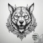 Tattoo sketch cerberus collar – tattoo sketch (№1760260007_0, 12.10.2025 09:06) — tattoovalue.net