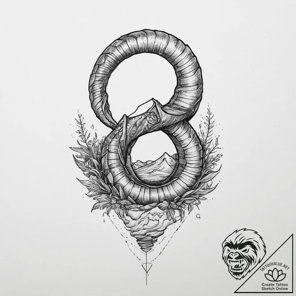 Tattoo sketch dune sandworm, tattoo sketch de... - tattoo sketch (№1760260441_0, 12.10.2025 09:14) — tattoovalue.net