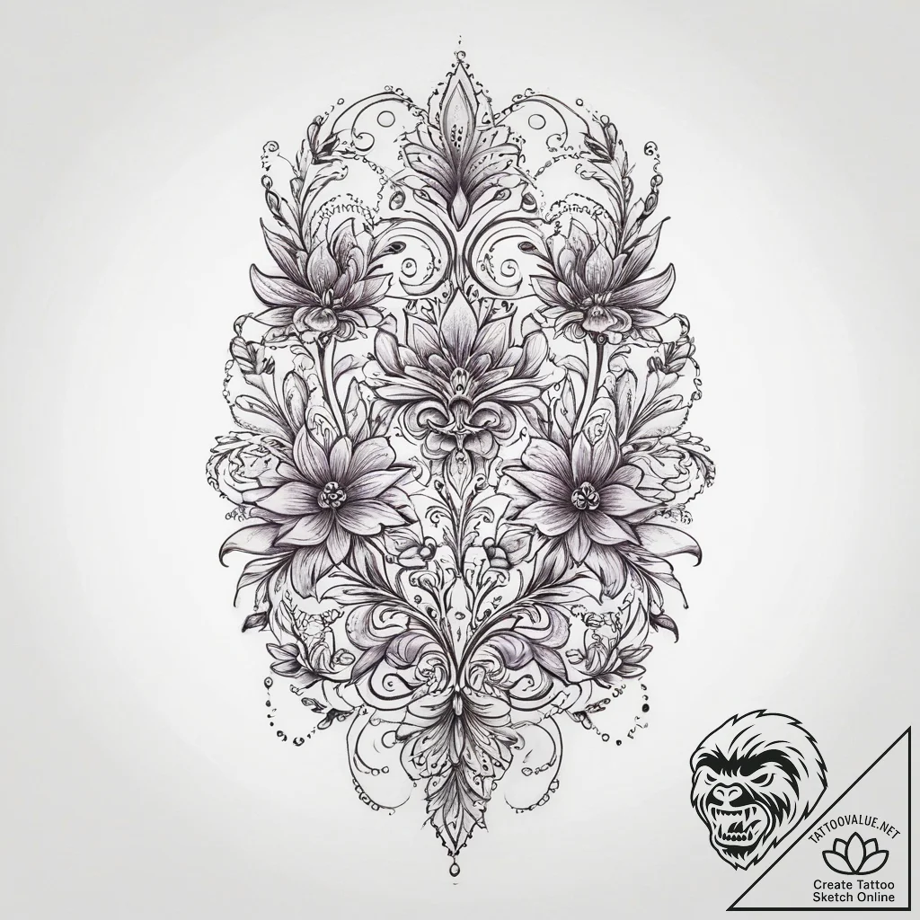 Tattoo sketch lavender, tattoo flash sheet de... - tattoo sketch (№1760261505_0, 12.10.2025 09:31) — tattoovalue.net