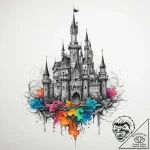 Tattoo sketch castle, concept art for tattoo,… – tattoo sketch (№1760264315_0, 12.10.2025 10:18) — tattoovalue.net