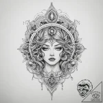 Tattoo sketch elemental of earth, ink illustr… – tattoo sketch (№1760265189_0, 12.10.2025 10:33) — tattoovalue.net