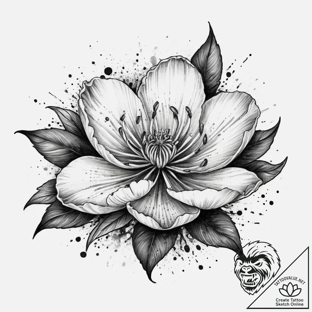 Tattoo sketch saffron flower, tattoo sketch d... - tattoo sketch (№1760265619_0, 12.10.2025 10:40) — tattoovalue.net