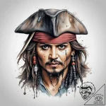 Tattoo sketch jack sparrow portrait, tattoo f… – tattoo sketch (№1760266483_0, 12.10.2025 10:54) — tattoovalue.net
