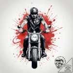 Tattoo sketch biker open road silhouette, tat… – tattoo sketch (№1760267353_0, 12.10.2025 11:09) — tattoovalue.net