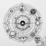 Tattoo sketch solar system, tattoo flash shee… – tattoo sketch (№1760269316_0, 12.10.2025 11:41) — tattoovalue.net