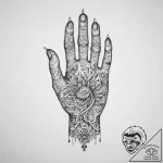 Tattoo sketch hands with a scroll, tattoo lin… – tattoo sketch (№1760270396_0, 12.10.2025 11:59) — tattoovalue.net