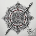 Tattoo sketch hockey stick and puck, artistic… – tattoo sketch (№1760270827_0, 12.10.2025 12:07) — tattoovalue.net