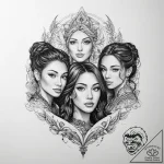 Tattoo sketch friends – tattoo sketch (№1760271043_0, 12.10.2025 12:10) — tattoovalue.net