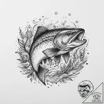 Tattoo sketch puns a trout that says “i’m a t… – tattoo sketch (№1760271906_0, 12.10.2025 12:25) — tattoovalue.net