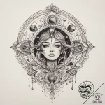 Tattoo sketch cosmic space, tattoo flash shee… – tattoo sketch (№1760273649_0, 12.10.2025 12:54) — tattoovalue.net