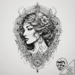 Tattoo sketch riddle, ink illustration for ta… – tattoo sketch (№1760275598_0, 12.10.2025 13:26) — tattoovalue.net