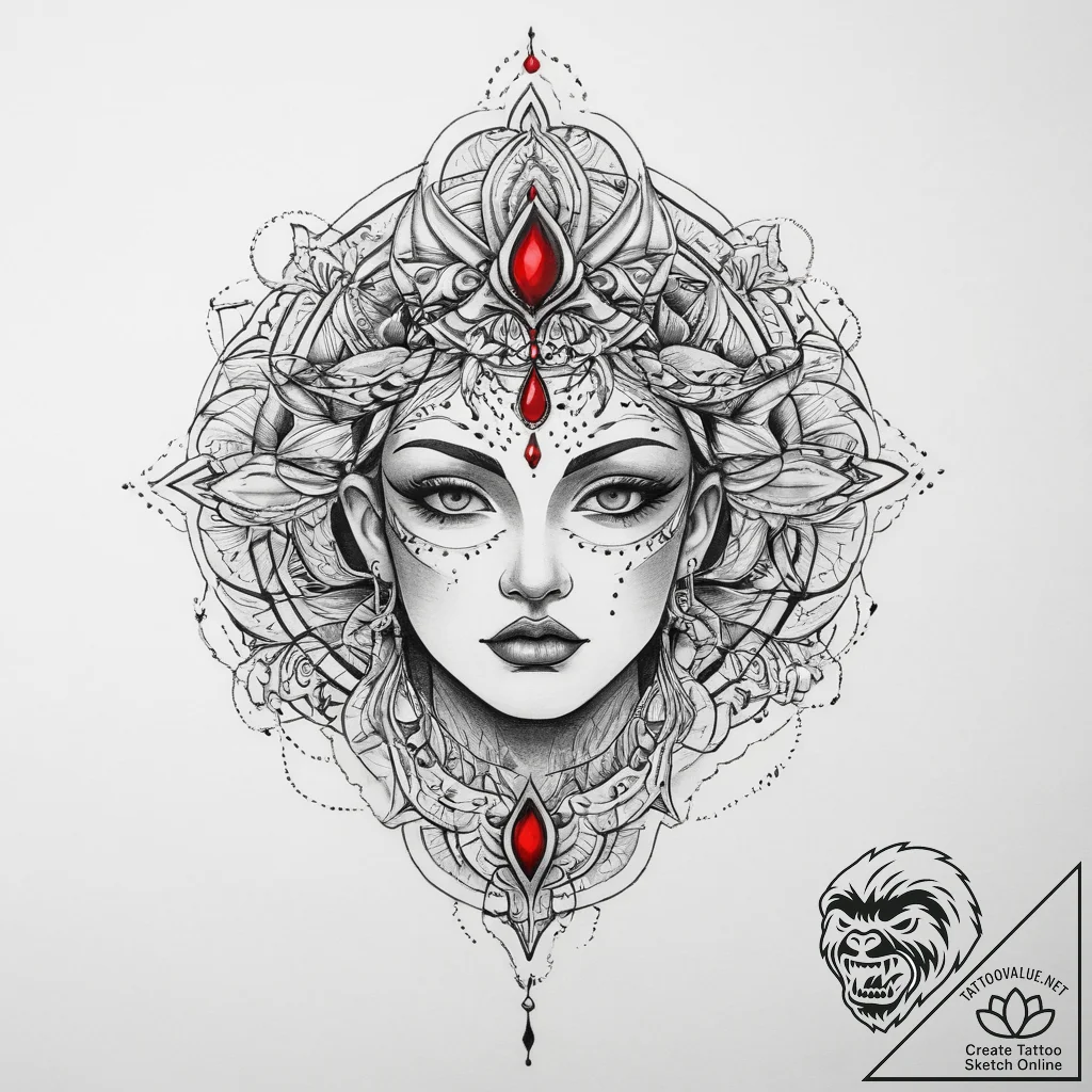 Tattoo sketch divine presence, tattoo sketch... - tattoo sketch (№1760275815_0, 12.10.2025 13:30) — tattoovalue.net