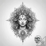Tattoo sketch divine aura – tattoo sketch (№1760276247_0, 12.10.2025 13:37) — tattoovalue.net