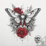 Tattoo sketch hummingbird moth, artistic tatt… – tattoo sketch (№1760277118_0, 12.10.2025 13:51) — tattoovalue.net