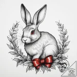 Tattoo sketch puns a rabbit that says “i’m a… – tattoo sketch (№1760278868_0, 12.10.2025 14:21) — tattoovalue.net