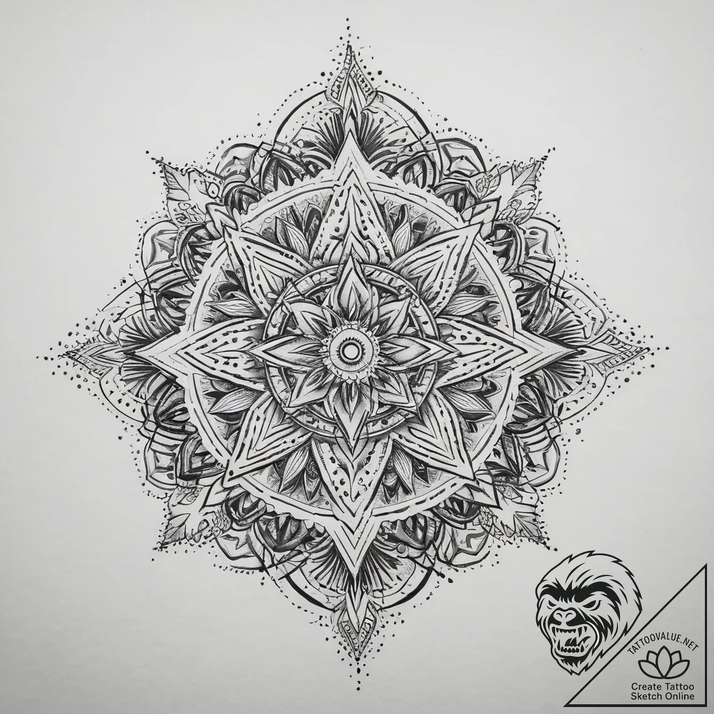 Tattoo sketch cosmic soul, ink illustration f... - tattoo sketch (№1760279086_0, 12.10.2025 14:24) — tattoovalue.net
