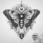 Tattoo sketch a moth with a light bulb, tatto… – tattoo sketch (№1760279732_0, 12.10.2025 14:35) — tattoovalue.net