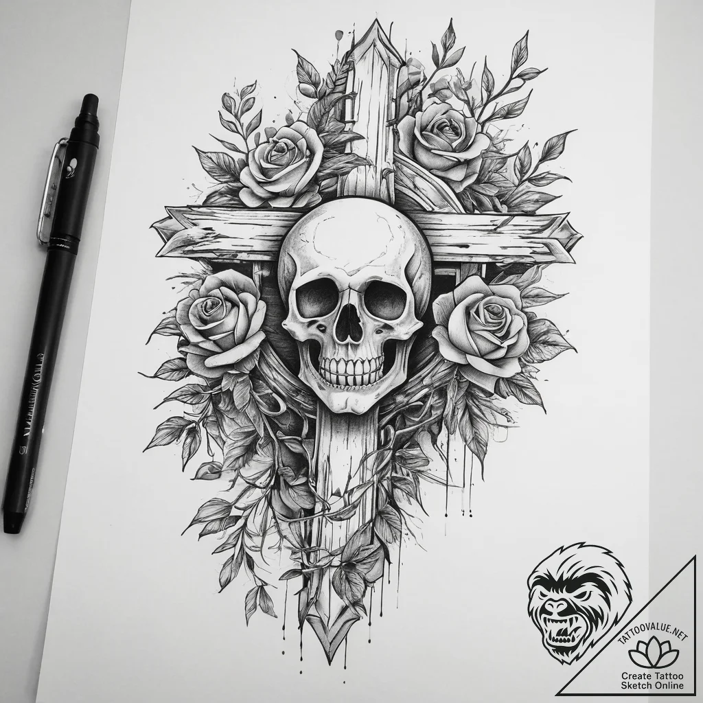 Tattoo sketch willow branches, tattoo sketch... - tattoo sketch (№1760281030_0, 12.10.2025 14:57) — tattoovalue.net