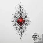 Tattoo sketch ruby, concept art for tattoo, m… – tattoo sketch (№1760284510_0, 12.10.2025 15:55) — tattoovalue.net
