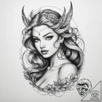 Tattoo sketch siren – tattoo sketch (№1760285385_0, 12.10.2025 16:09) — tattoovalue.net