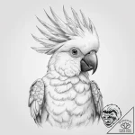 Tattoo sketch sulfur-crested cockatoo – tattoo sketch (№1760286260_0, 12.10.2025 16:24) — tattoovalue.net