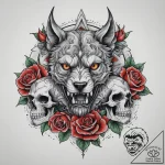 Tattoo sketch cerberus, ink illustration for… – tattoo sketch (№1760289818_0, 12.10.2025 17:23) — tattoovalue.net
