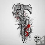 Tattoo sketch slavic perun’s axe, concept art… – tattoo sketch (№1760291570_0, 12.10.2025 17:52) — tattoovalue.net