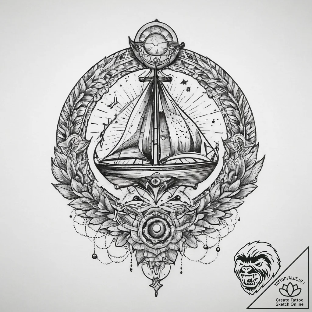 Tattoo sketch cosmic story, tattoo sketch des... - tattoo sketch (№1760292222_0, 12.10.2025 18:03) — tattoovalue.net