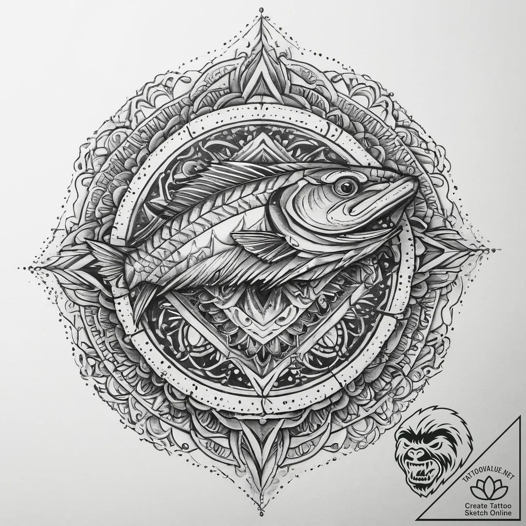 Tattoo sketch barracuda, ink illustration for... - tattoo sketch (№1760293325_0, 12.10.2025 18:22) — tattoovalue.net