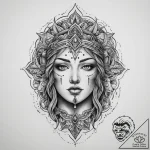 Tattoo sketch holy character, tattoo flash sh… – tattoo sketch (№1760294846_0, 12.10.2025 18:47) — tattoovalue.net