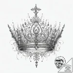 Tattoo sketch tiara, tattoo drawing outline,… – tattoo sketch (№1760295063_0, 12.10.2025 18:51) — tattoovalue.net
